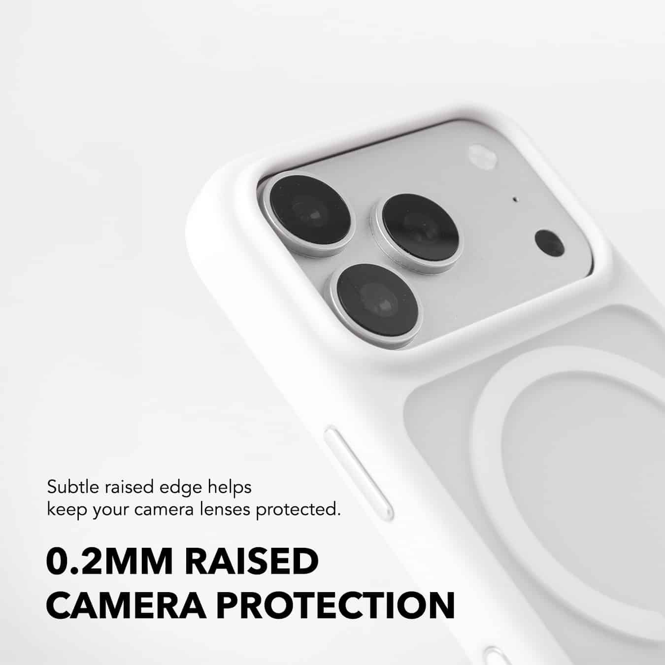 0.2mm raised camera edge protecting the lenses on the GALADO Knoxx Guard case