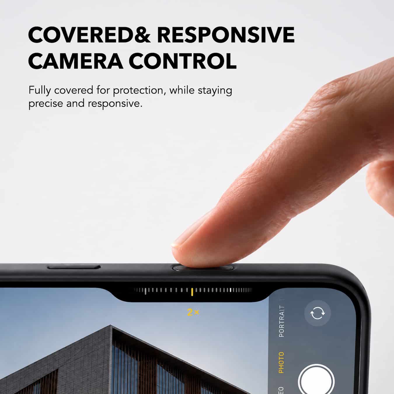 Covered Camera Control button on the GALADO Knoxx Guard iPhone case