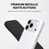 Premium metallic matte buttons on the GALADO Knoxx Guard iPhone case