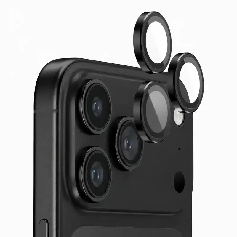 G-Armor Lens Protector for iPhone 18 Pro in Black, sapphire glass camera lens rings by GALADO