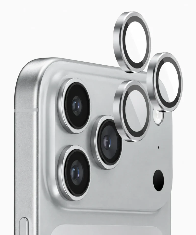 G-Armor Lens Protector for iPhone 18 Pro in Silver, sapphire glass camera lens rings by GALADO