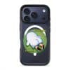 Brief Pause phone case by Mewmovement, a character lying on green grass under the words Everything Can Wait