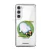 Brief Pause phone case by Mewmovement, a character lying on green grass under the words Everything Can Wait