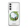 Brief Pause phone case by Mewmovement, a character lying on green grass under the words Everything Can Wait
