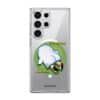 Brief Pause phone case by Mewmovement, a character lying on green grass under the words Everything Can Wait