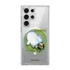 Brief Pause phone case by Mewmovement, a character lying on green grass under the words Everything Can Wait