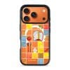 Home Cooking phone case by Mewmovement, a tiled kitchen of ingredients around a character eating noodles