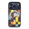 Home Cooking phone case by Mewmovement, a tiled kitchen of ingredients around a character eating noodles