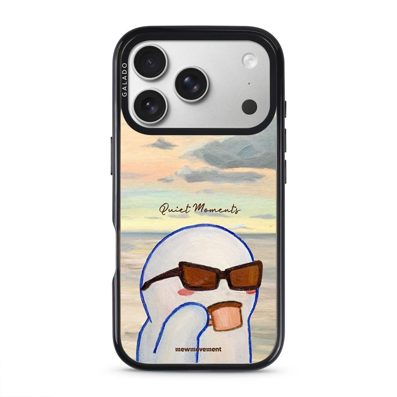 Quiet Moments phone case by Mewmovement on a clear GALADO ProGuard case