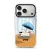 Sun Bathing custom name phone case by Mewmovement, a character sunbathing under a striped umbrella