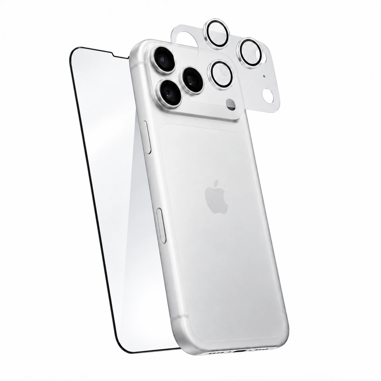 GALADO Protection Kit for iPhone: tempered glass screen protector, invisible lens protector and camera plateau protector