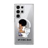 BRB Tandas Calling phone case, Uncle Boi on the toilet scrolling his phone above the words Be Right Back