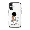 BRB Tandas Calling phone case, Uncle Boi on the toilet scrolling his phone above the words Be Right Back