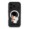 BRB Tandas Calling phone case, Uncle Boi on the toilet scrolling his phone above the words Be Right Back