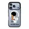 BRB Tandas Calling phone case, Uncle Boi on the toilet scrolling his phone above the words Be Right Back