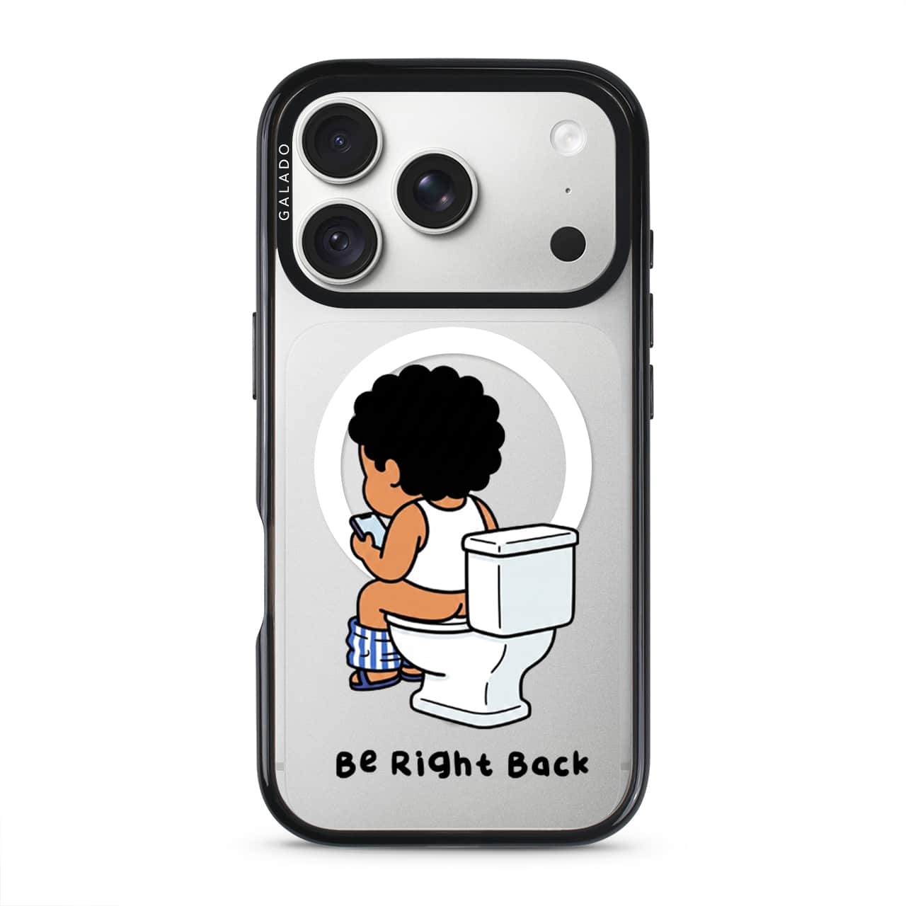 Uncle Boi BRB, Tandas Calling phone case on a clear GALADO ProGuard case