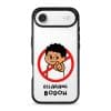 Dilarang Buat Bodoh phone case, Uncle Boi pointing out of a red prohibition sign above the words Dilarang Bodoh