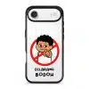 Dilarang Buat Bodoh phone case, Uncle Boi pointing out of a red prohibition sign above the words Dilarang Bodoh