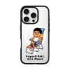 Kaki Goyang Mode phone case, Uncle Boi relaxing on a rainbow lounge chair above the words Goyang Kaki Duit Masuk