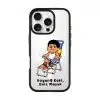 Kaki Goyang Mode phone case, Uncle Boi relaxing on a rainbow lounge chair above the words Goyang Kaki Duit Masuk
