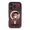 Kaki Goyang Mode phone case, Uncle Boi relaxing on a rainbow lounge chair above the words Goyang Kaki Duit Masuk