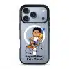 Kaki Goyang Mode phone case, Uncle Boi relaxing on a rainbow lounge chair above the words Goyang Kaki Duit Masuk