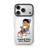 Kaki Goyang Mode phone case, Uncle Boi relaxing on a rainbow lounge chair above the words Goyang Kaki Duit Masuk