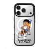 Kaki Goyang Mode phone case, Uncle Boi relaxing on a rainbow lounge chair above the words Goyang Kaki Duit Masuk