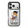 Kaki Goyang Mode phone case, Uncle Boi relaxing on a rainbow lounge chair above the words Goyang Kaki Duit Masuk