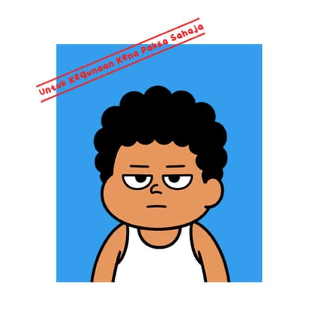 Uncle Boi's unamused passport photo, stamped Untuk Kegunaan Kena Paksa Sahaja