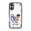 Selipar Incoming phone case, Uncle Boi kicking a flying blue selipar above the words Don't KPKB