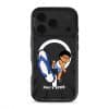 Selipar Incoming phone case, Uncle Boi kicking a flying blue selipar above the words Don't KPKB