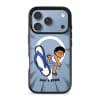 Selipar Incoming phone case, Uncle Boi kicking a flying blue selipar above the words Don't KPKB