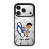 Selipar Incoming phone case, Uncle Boi kicking a flying blue selipar above the words Don't KPKB