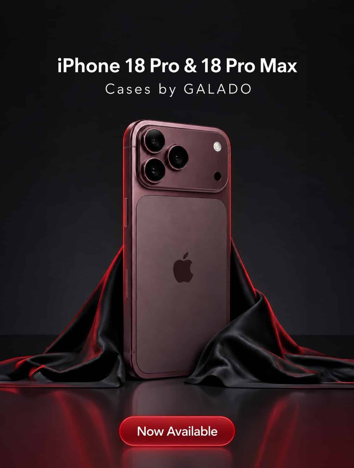 iPhone 18 Pro and 18 Pro Max cases by GALADO, now available