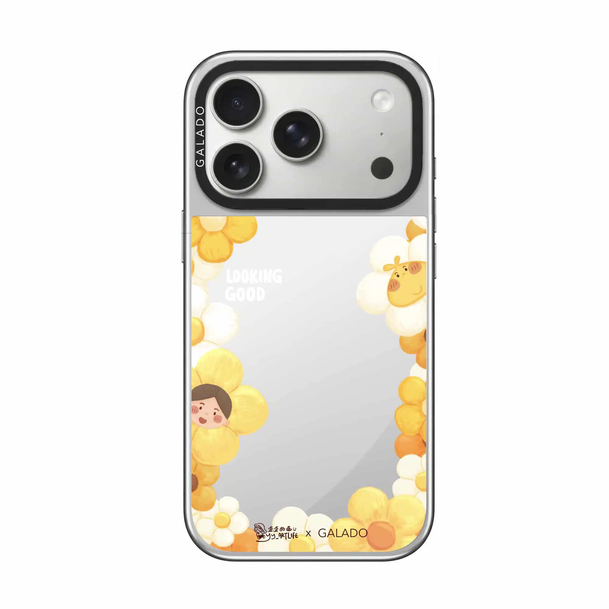 Silver Mirror - YY_Artlife - Looking Good Daisies phone case - GALADO Malaysia