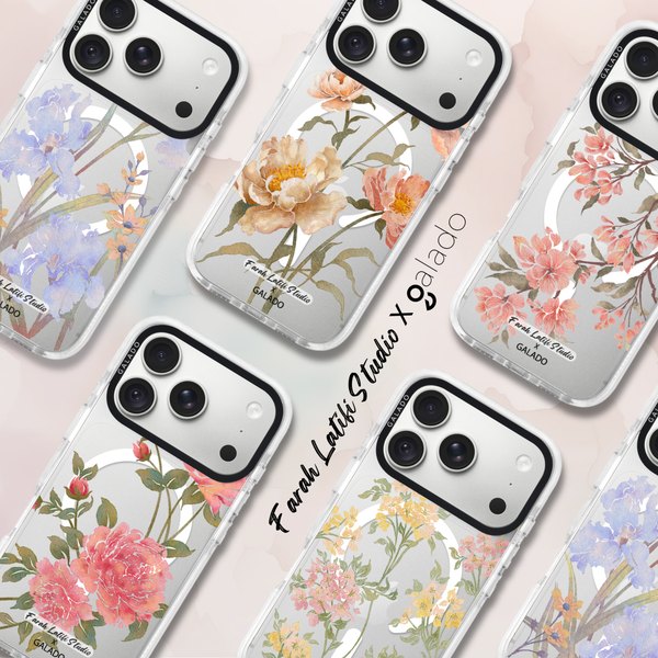 Farah Latifi Studio x GALADO Pastel Bloom phone case collection
