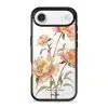 Peony phone case by Farah Latifi Studio, peach and coral peonies on a clear case
