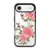 Rose phone case by Farah Latifi Studio, pink roses and buds on a clear case