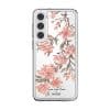 Sakura phone case by Farah Latifi Studio, pink cherry blossom branches on a clear case