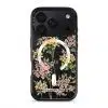 Whimsy phone case by Farah Latifi Studio, small yellow and pink wildflowers on a clear case