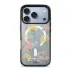 Whimsy phone case by Farah Latifi Studio, small yellow and pink wildflowers on a clear case