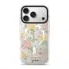 Whimsy phone case by Farah Latifi Studio, small yellow and pink wildflowers on a clear case