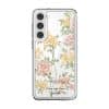 Whimsy phone case by Farah Latifi Studio, small yellow and pink wildflowers on a clear case