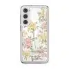Whimsy phone case by Farah Latifi Studio, small yellow and pink wildflowers on a clear case