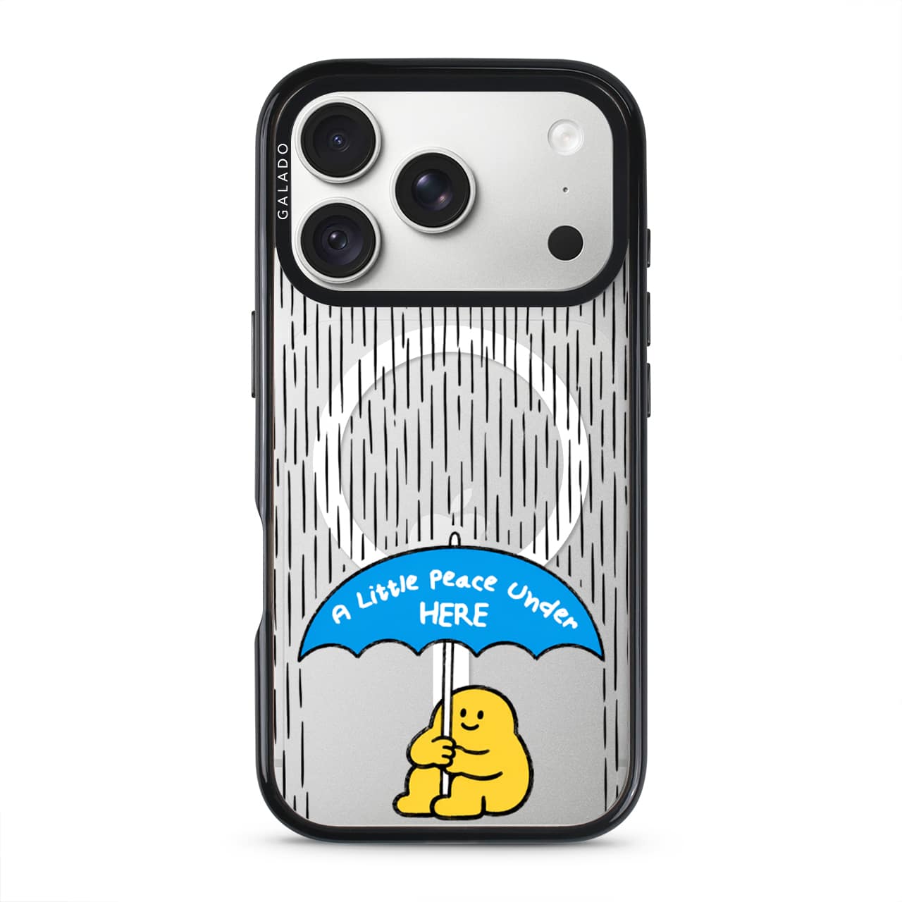 Kurning's Notes My Little Peace phone case on a clear GALADO ProGuard case