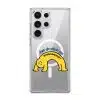 Stay Weird phone case, Kurning bent into a yellow arch under the words Just do what you want