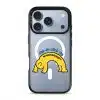 Stay Weird phone case, Kurning bent into a yellow arch under the words Just do what you want