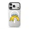 Stay Weird phone case, Kurning bent into a yellow arch under the words Just do what you want