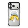 Stay Weird phone case, Kurning bent into a yellow arch under the words Just do what you want